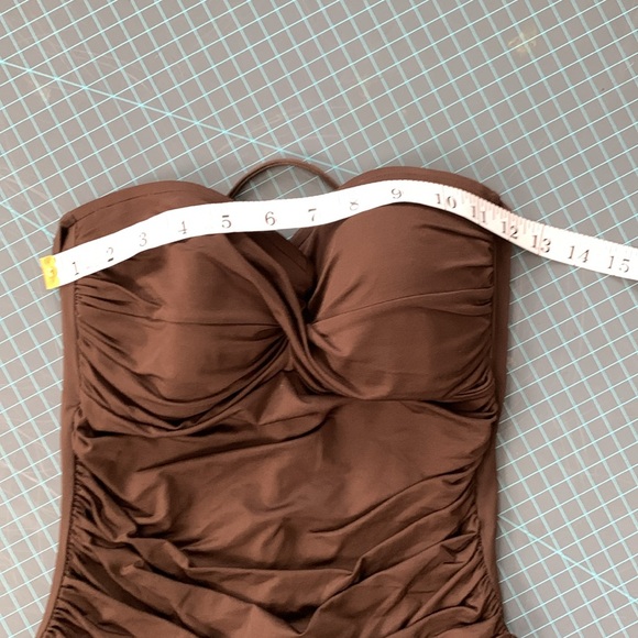 La Blanca by Rod Beattie Brown One Piece Bathing Suit size 8 Flattering - Picture 10 of 11